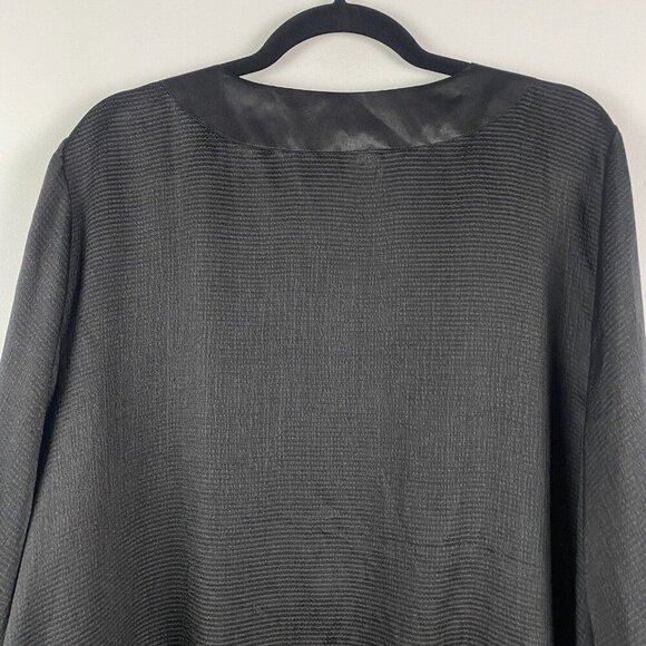 Lane Bryant Blouse Sz 22/24 Popover Embellished 3/4 Balloon Sleeve Elastic Waist - Picture 7 of 10